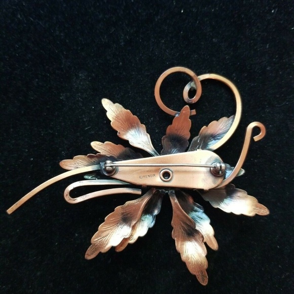 VTG Matisse RENOIR  RARE Copper Flower Brooch/pin - Picture 2 of 2